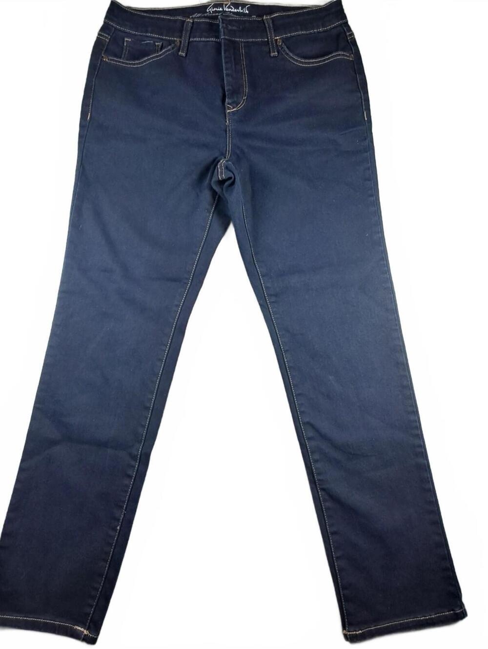 Gloria Vanderbilt Bridget Slim Leg Jeans Women’s 12P Dark Blue Stretch